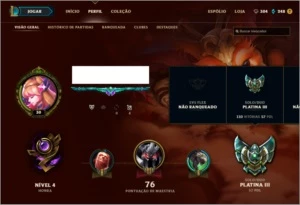 Conta platina 3 sem email confirmado - League of Legends LOL