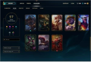 Conta platina 3 sem email confirmado - League of Legends LOL