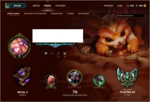 Conta platina 3 sem email confirmado - League of Legends LOL