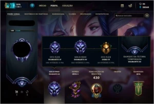 conta diamante 3 / 134 champs / 83 skins / 28k de essência - League of Legends LOL