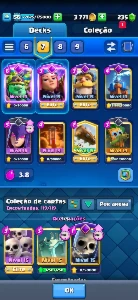 68 Emote, Arena 22, 59 ilustrações, todas as cartas. - Clash Royale