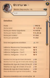 Conta Albion SMURF 7.3M de fama+ 9.1M de fama em Tomo + 1.5M - Albion Online