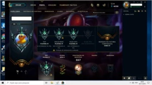 conta lol platina todos os campeões 63 skins - League of Legends