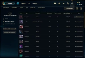 Conta bronze 1 BARATA com 1 skin e 22 champs - League of Legends LOL