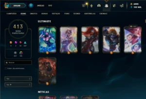Bronze 3 com TODOS os champs 413 Skins + 7000 RP - League of Legends LOL