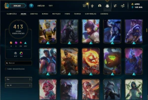 Bronze 3 com TODOS os champs 413 Skins + 7000 RP - League of Legends LOL