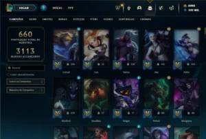 Bronze 3 com TODOS os champs 413 Skins + 7000 RP - League of Legends LOL
