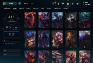 Bronze 3 com TODOS os champs 413 Skins + 7000 RP - League of Legends LOL