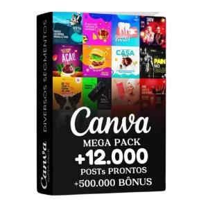 Mega Pack Canva +12.000 Artes 100% Editáveis - Serviços Digitais