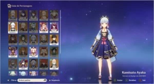 Conta ar34 Ayaka, Zhongli, Jean, Mona++ - Genshin Impact
