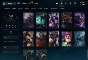 Conta Diamante 3 Flex com 120 Champs e 50 Skins - League of Legends LOL