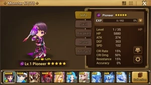 Reroll Summoners War lvl10 com Pioneer Dark - Woonsa