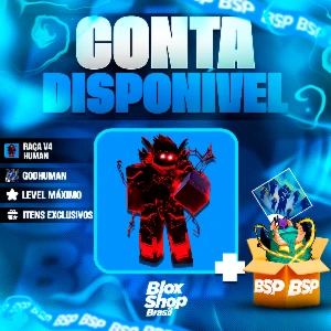 BLOX FRUITS > 👨‍✈️RAÇA V4 HUMAN + 👊GODHUMAN + LEVEL MÁXIMO - Roblox