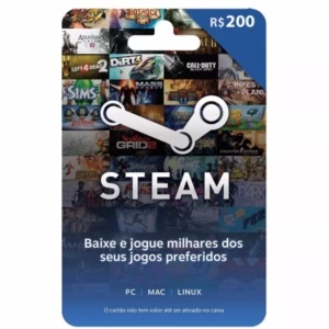 STEAM GIFT CARD R$200 - Gift Cards
