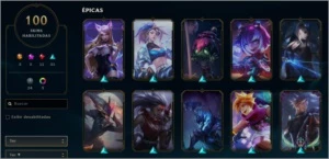 Conta Completa Gold IV 120 champs +100 skins - League of Legends LOL