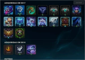 Conta Completa Gold IV 120 champs +100 skins - League of Legends LOL