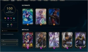 Conta Completa Gold IV 120 champs +100 skins - League of Legends LOL