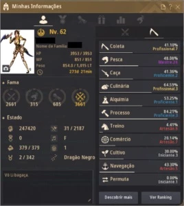 Lahn: Main Lvl 62 41% 272/273AP 336/DP  1000$ Reais - Black Desert