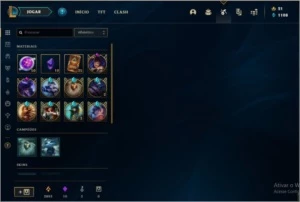 ACC LOL/ PLAT 3/ 200 SKINS(9 MÍTICAS)/10 GEMAS/ALL CHAMPS - League of Legends