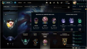 ACC LOL/ PLAT 3/ 200 SKINS(9 MÍTICAS)/10 GEMAS/ALL CHAMPS - League of Legends