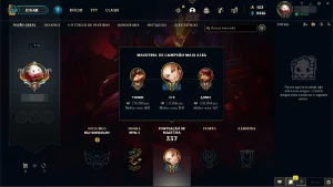conta de lol com 95 skins - League of Legends