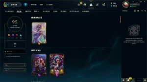 conta de lol com 95 skins - League of Legends
