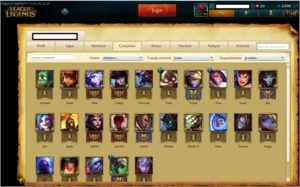 Conta Diamante 5,com champions e skins - League of Legends LOL