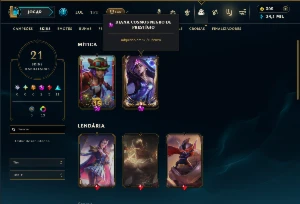 Unranked com 45 Champs e 21 Skins ( ADC / MID / JG ) - League of Legends LOL