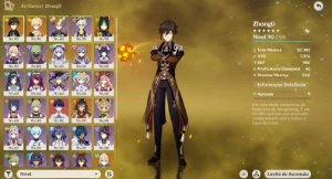 Zhoingli C5+ outros T5 - Genshin Impact