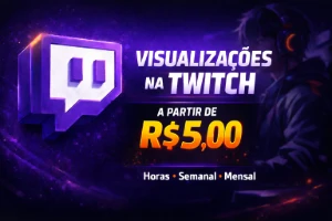 Espectadores ao Vivo na Twitch – Entrega Imediata - Social Media