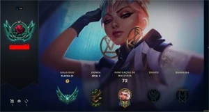 CONTA LOL  → (35 Campeoes) (28 Skins )(Platina IV) - League of Legends