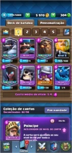 CONTA CLASH ROYALE ARENA LENDÁRIA