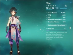 Acc Genshin Impact AR 52 (Ganyu, Xiao, Diluc, Klee e Jean)