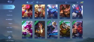 Conta Mobile Legends 36 Heróis + Glória Mítica + 22 Skins