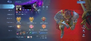 Conta Mobile Legends 36 Heróis + Glória Mítica + 22 Skins