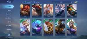 Conta Mobile Legends 36 Heróis + Glória Mítica + 22 Skins