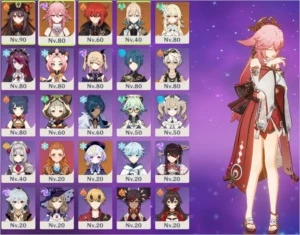 AR 55 Yae Miko Hu Tao Diluc Jean Qiqi - Genshin Impact