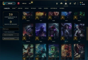 Conta Platina 3 com 35 Champs e 5 Skins + 20 Fragmentos - League of Legends LOL