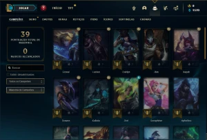 Conta Platina 3 com 35 Champs e 5 Skins + 20 Fragmentos - League of Legends LOL