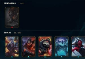 Conta lol platina 4/ Platina 2 flex 38 skins/ 58 champions - League of Legends