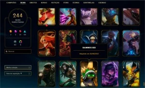Conta lol de 2012 - League of Legends