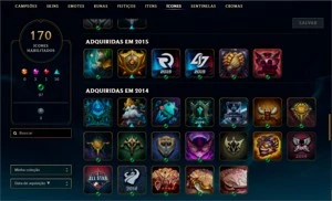 Conta lol de 2012 - League of Legends