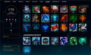 Conta lol de 2012 - League of Legends