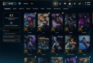 Ferro 3 com 45 Champs e 26 Skins + ( 6500 RP ) ( 100 Jogos ) - League of Legends LOL