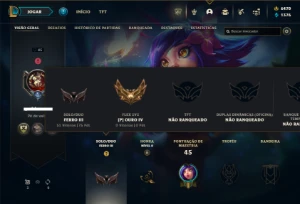 Ferro 3 com 45 Champs e 26 Skins + ( 6500 RP ) ( 100 Jogos ) - League of Legends LOL