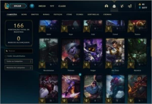 Conta unranked com 20 skins e 54 champs - League of Legends LOL