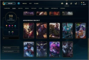 Conta unranked com 20 skins e 54 champs - League of Legends LOL