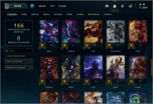 Conta unranked com 20 skins e 54 champs - League of Legends LOL