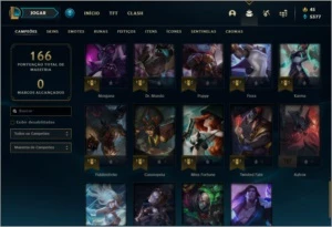 Conta unranked com 20 skins e 54 champs - League of Legends LOL