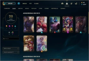 Conta unranked com 20 skins e 54 champs - League of Legends LOL